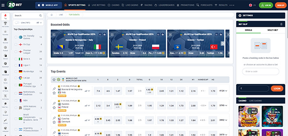 20Bet betting site in Kenya